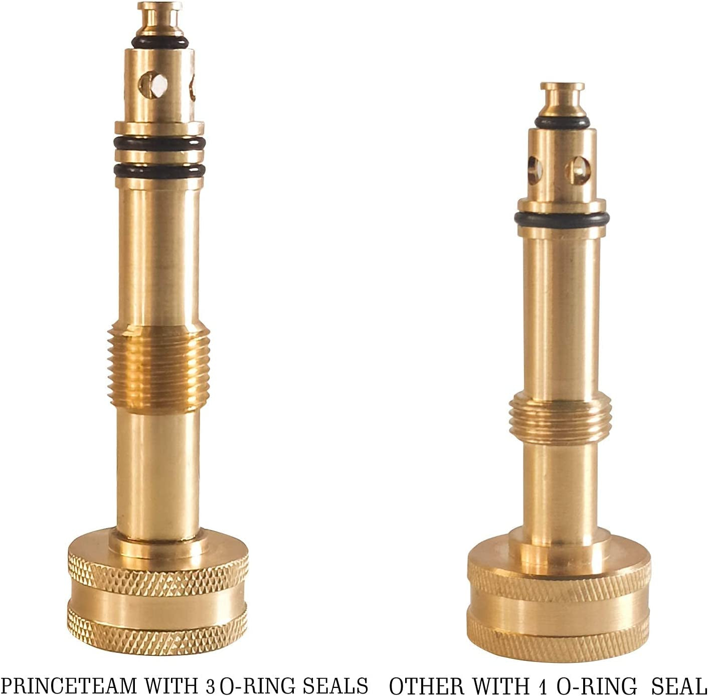 4" Heavy-Duty Brass Hose Nozzle with 10 Garden Hose Rubber Washers Adjustable Twist Hose Nozzle