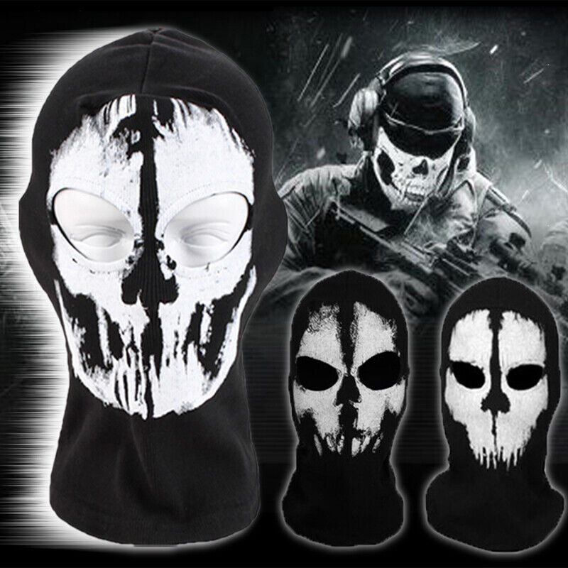 Motorcycle Game Balaclava Hood Ghost Skull Full Face Cover CS Halloween Mask