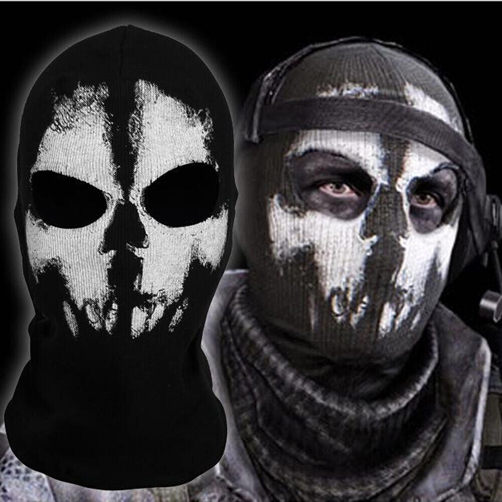 Motorcycle Game Balaclava Hood Ghost Skull Full Face Cover CS Halloween Mask