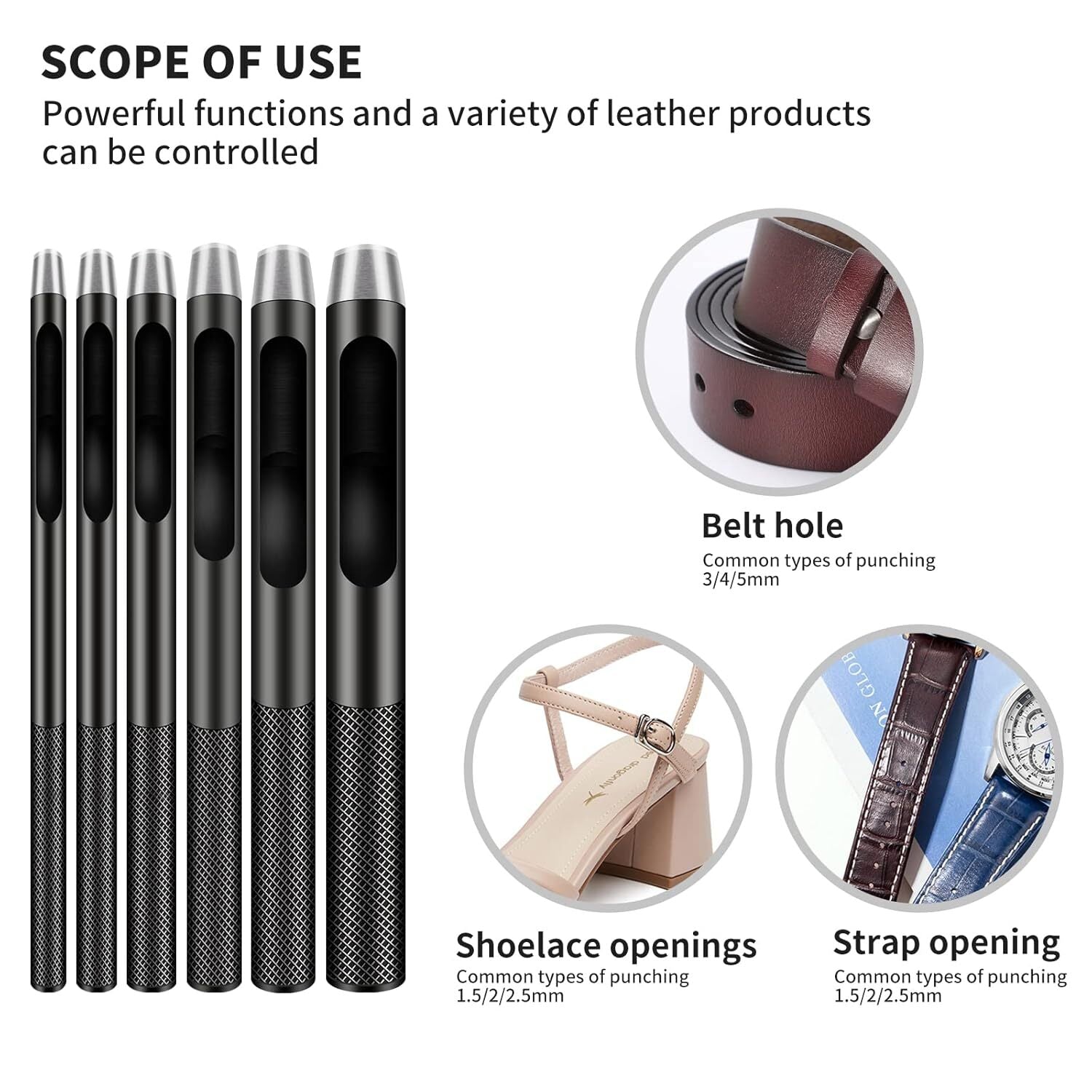 Leather Hole Punches round Hole Punch Set Hollow Punch Set DIY Leather Punch Set