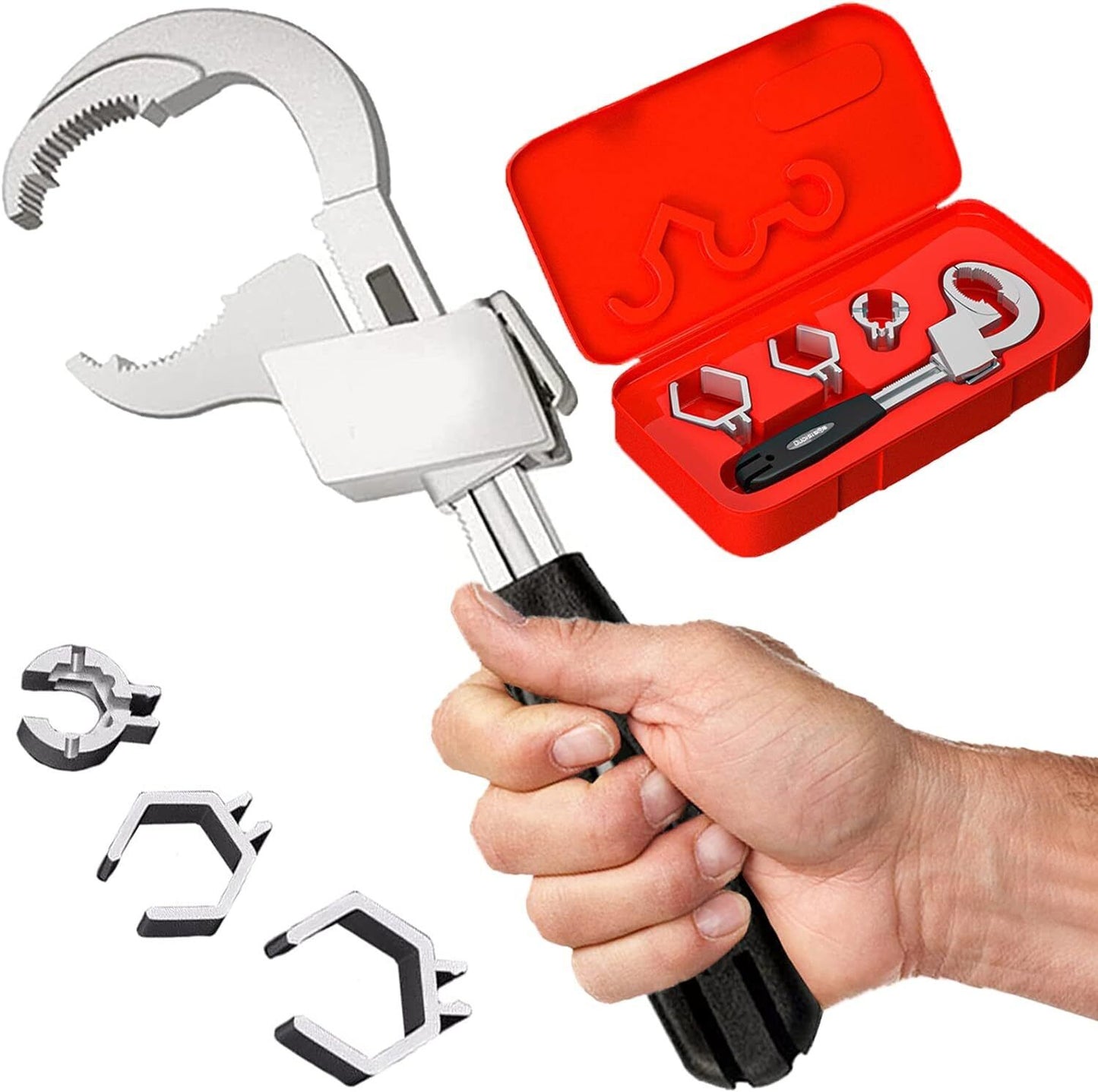 Multifunction Adjustable Double-Ended Wrench WATER PIPE Hand Tools with Box