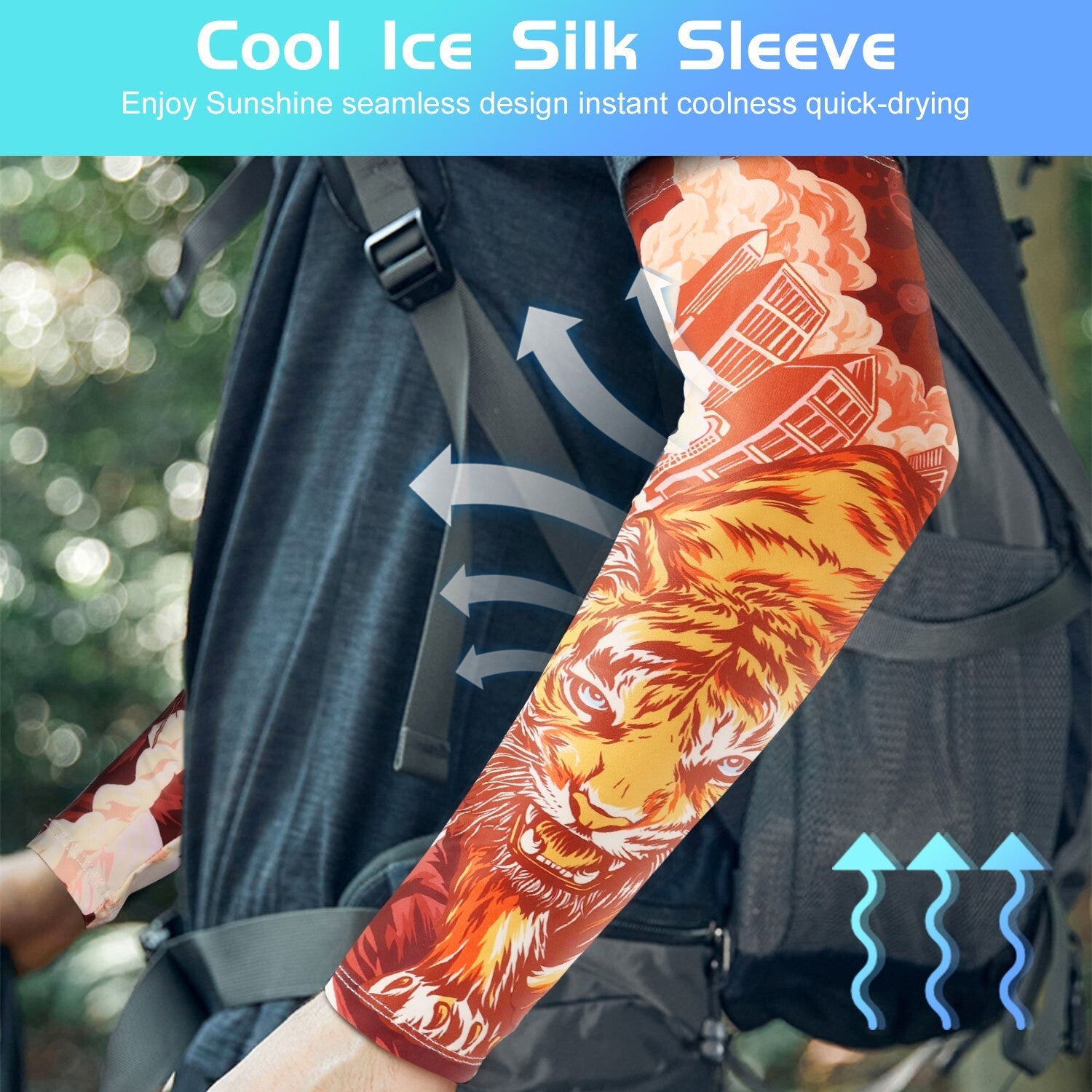 3 Pair Cooling Arm Sleeves Cover UV Sun Protection Cycling Running for Men Women