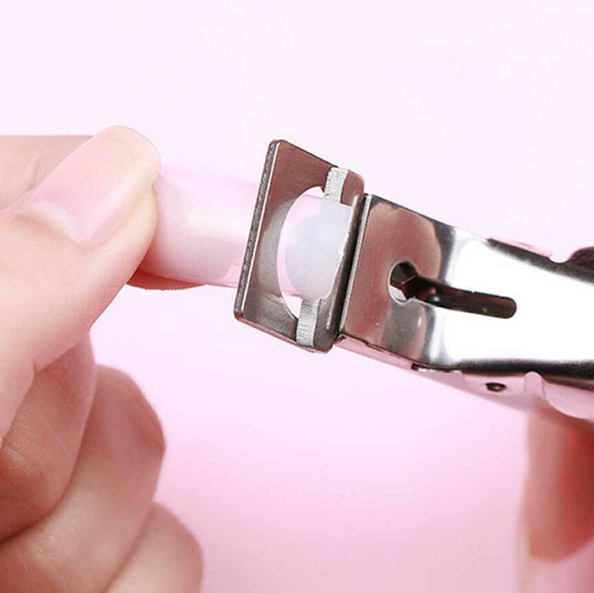 Acrylic False Nail Tip Cutter Clipper Nail Pink with Spring Manicure Tip Cutter