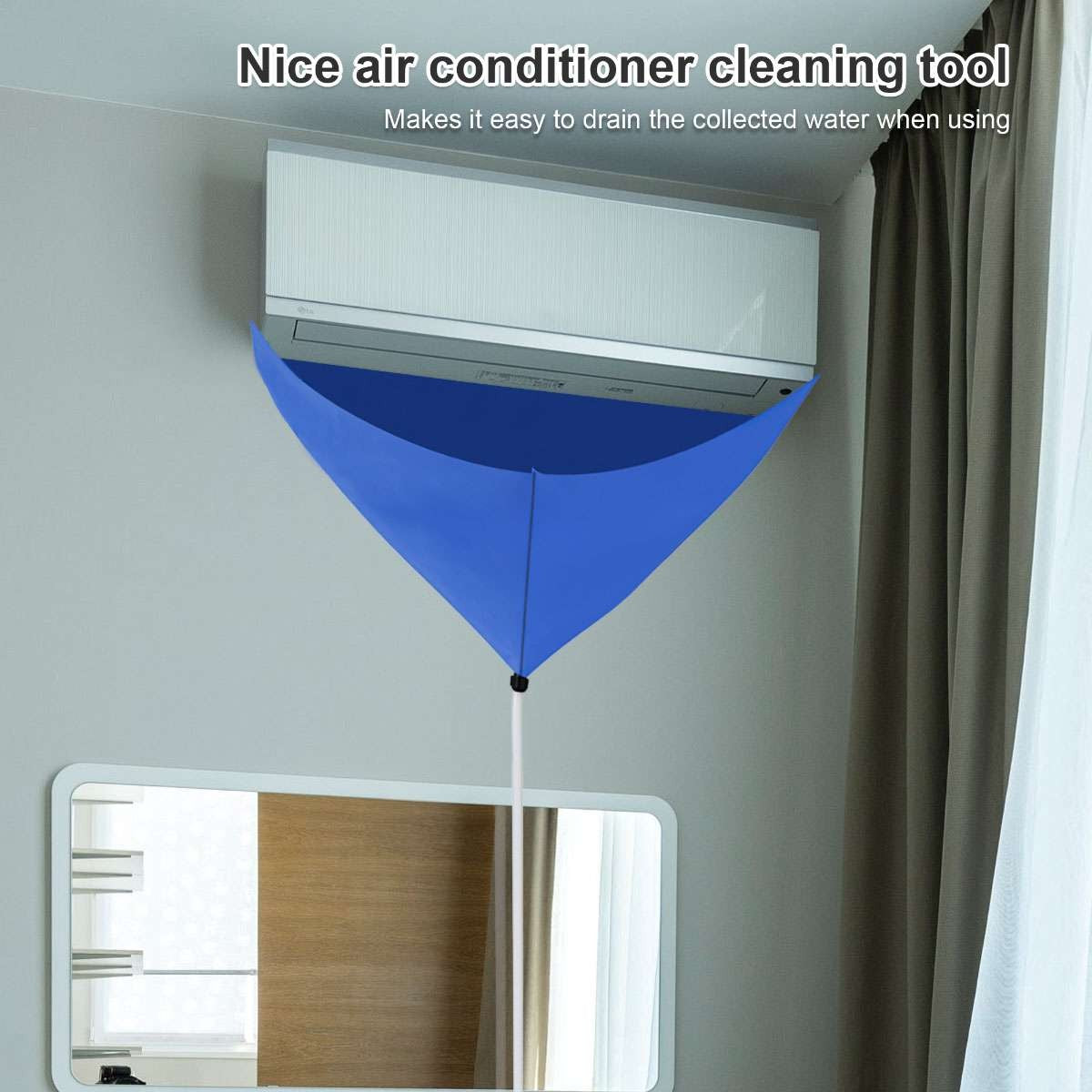 Mini Split Air Conditioning Cleaning Kit AC Coil Cleaner Waterproof Cover Bag