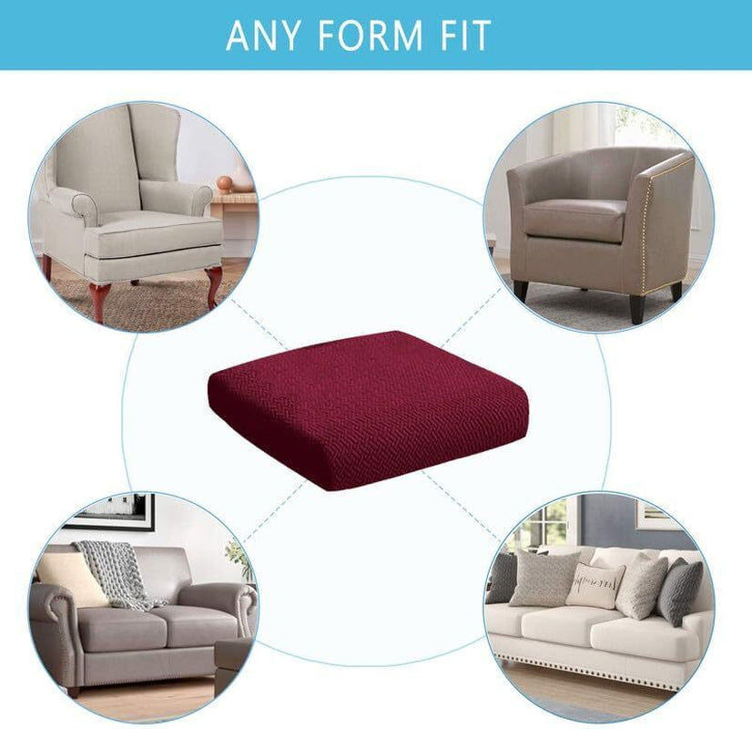 2pcs 100% Waterproof Patio Stretch Sofa Cushion Covers Outdoor Chair Cushion Covers