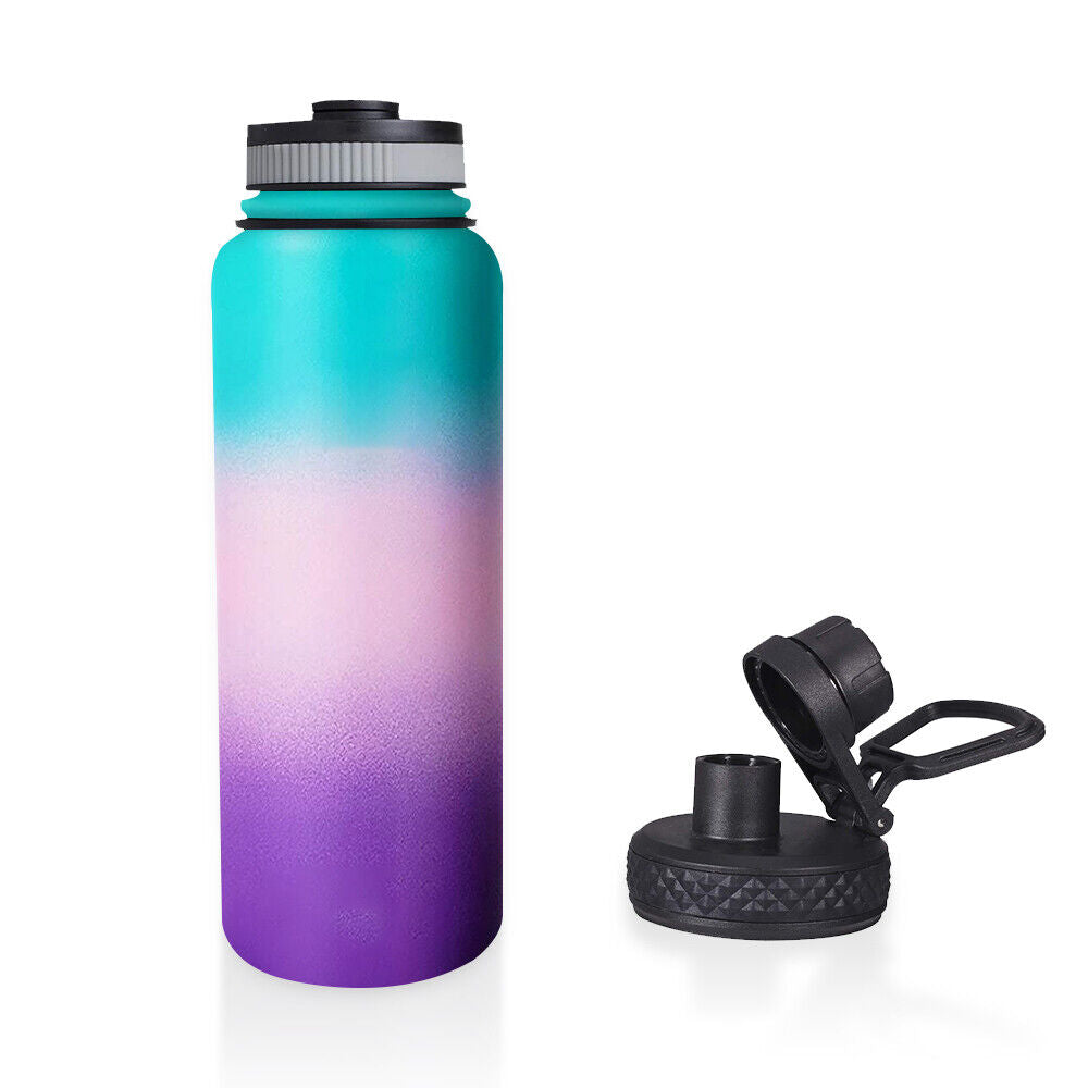 Water Bottle Stainless Steel Vacuum Double Wall Insulation Sport Wide Mouth 40 Oz 