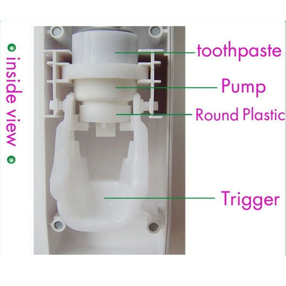 Toothpaste Dispenser  5 Toothbrush Holder Set Wall Mount Stand for Home Bathroom