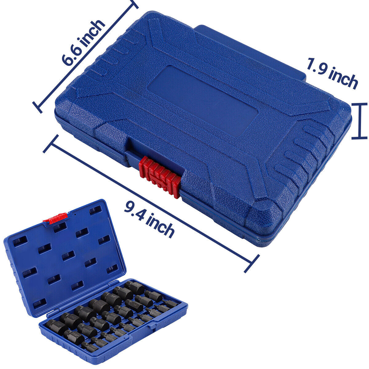 25-Piece Easy Out Screws Bolt Extractor Socket Set Hex Head Rounded Bolt Remover