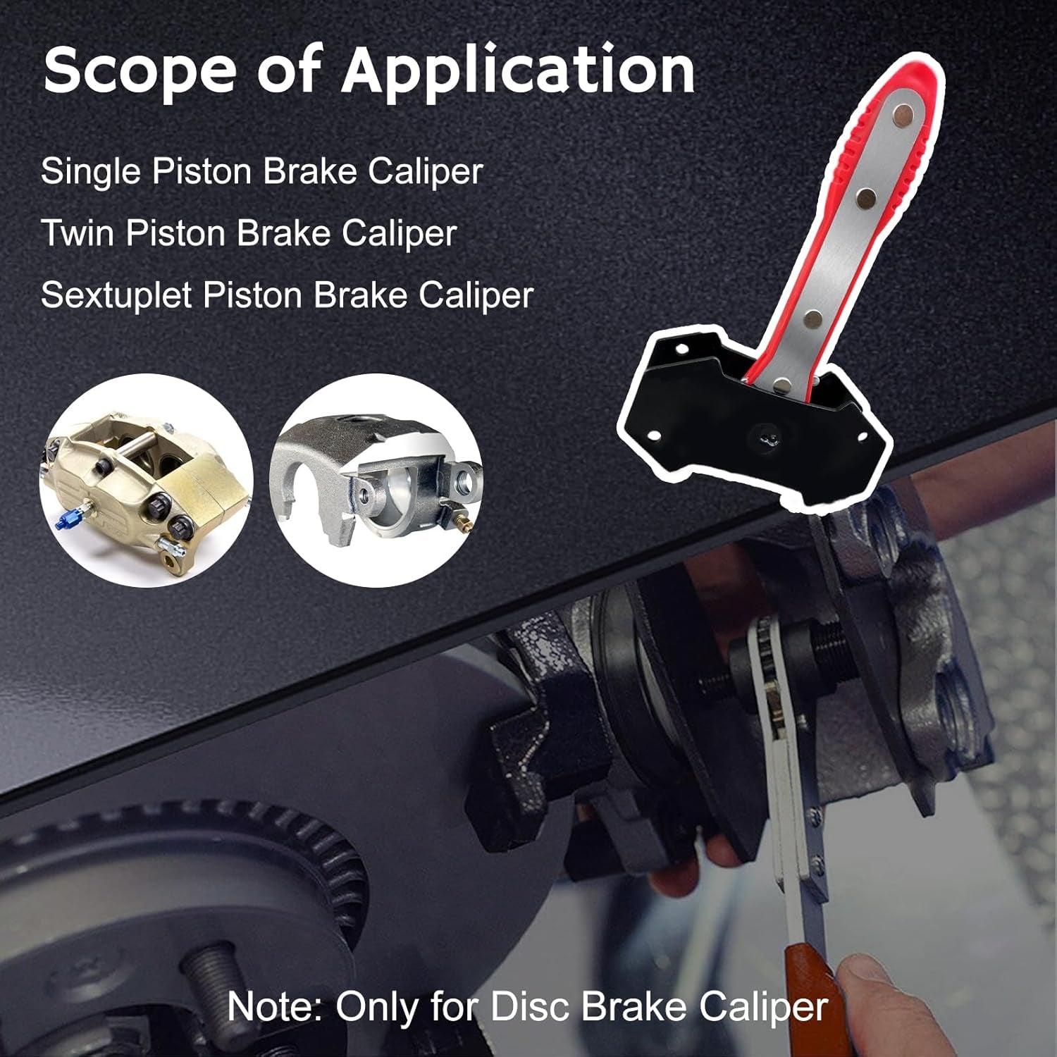 Car Ratchet Brake Single Twin Quad Car Ratchet Install Tool, Press Caliper Spreader Tool, Brake Caliper Wrench Tool, Car Repair Wrench Tools, Car Accessories