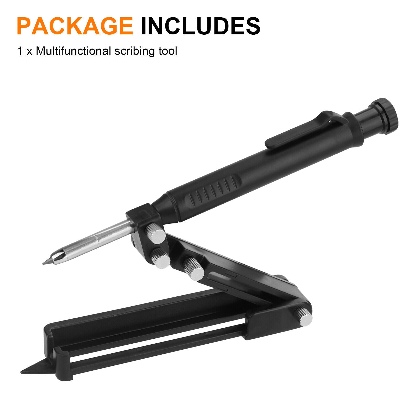 Multifunction Scribing Tool Adjustable Woodworking Measuring Construction Pencil