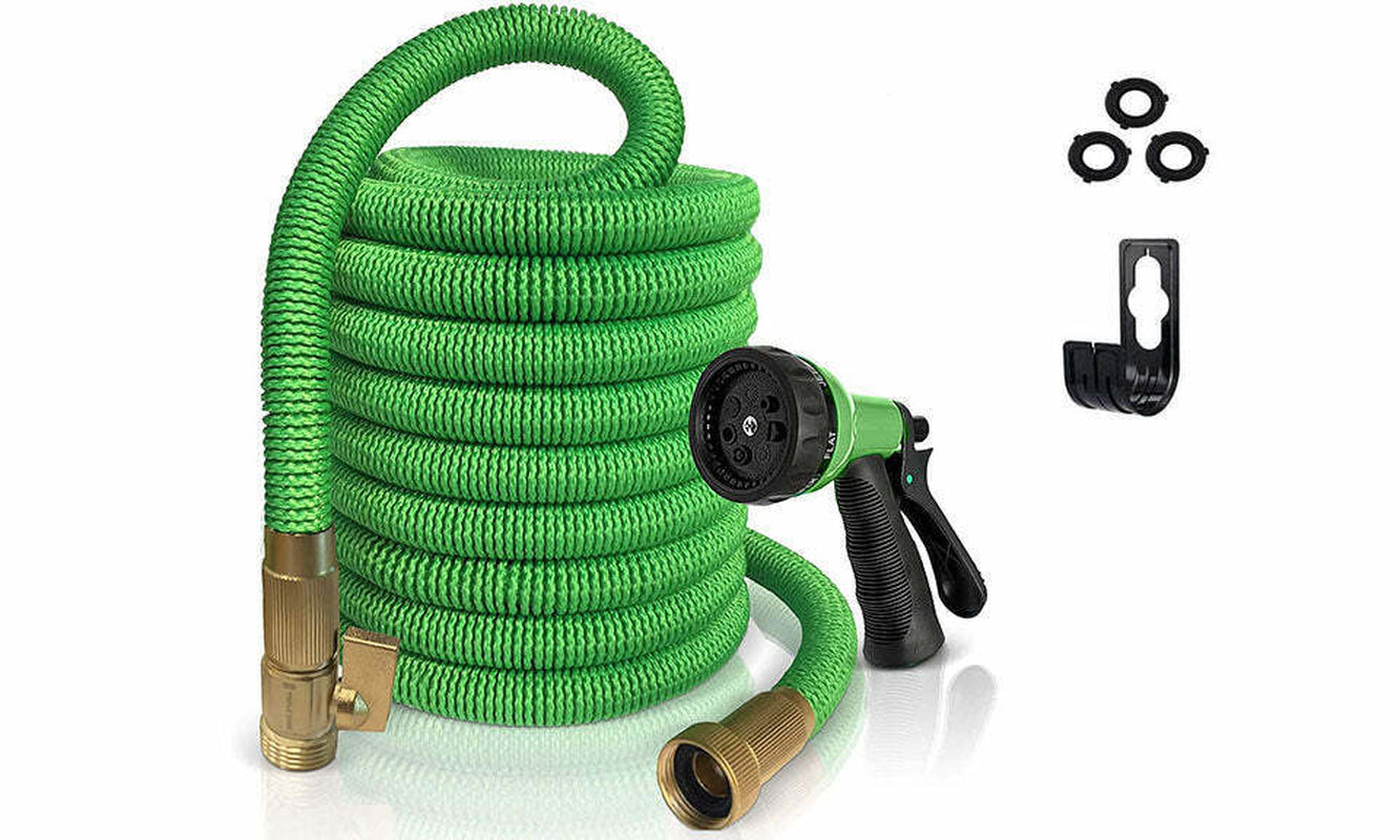 Expandable Flexible Garden Water Hose W Spray Nozzle 25, 50, 75, 100Ft