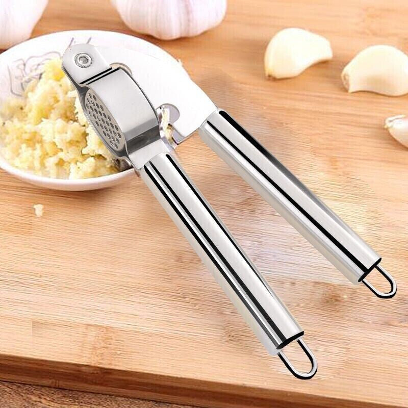 Garlic Press Crusher Squeezer Masher Mincer Stainless Steel Manual Kitchen Tool