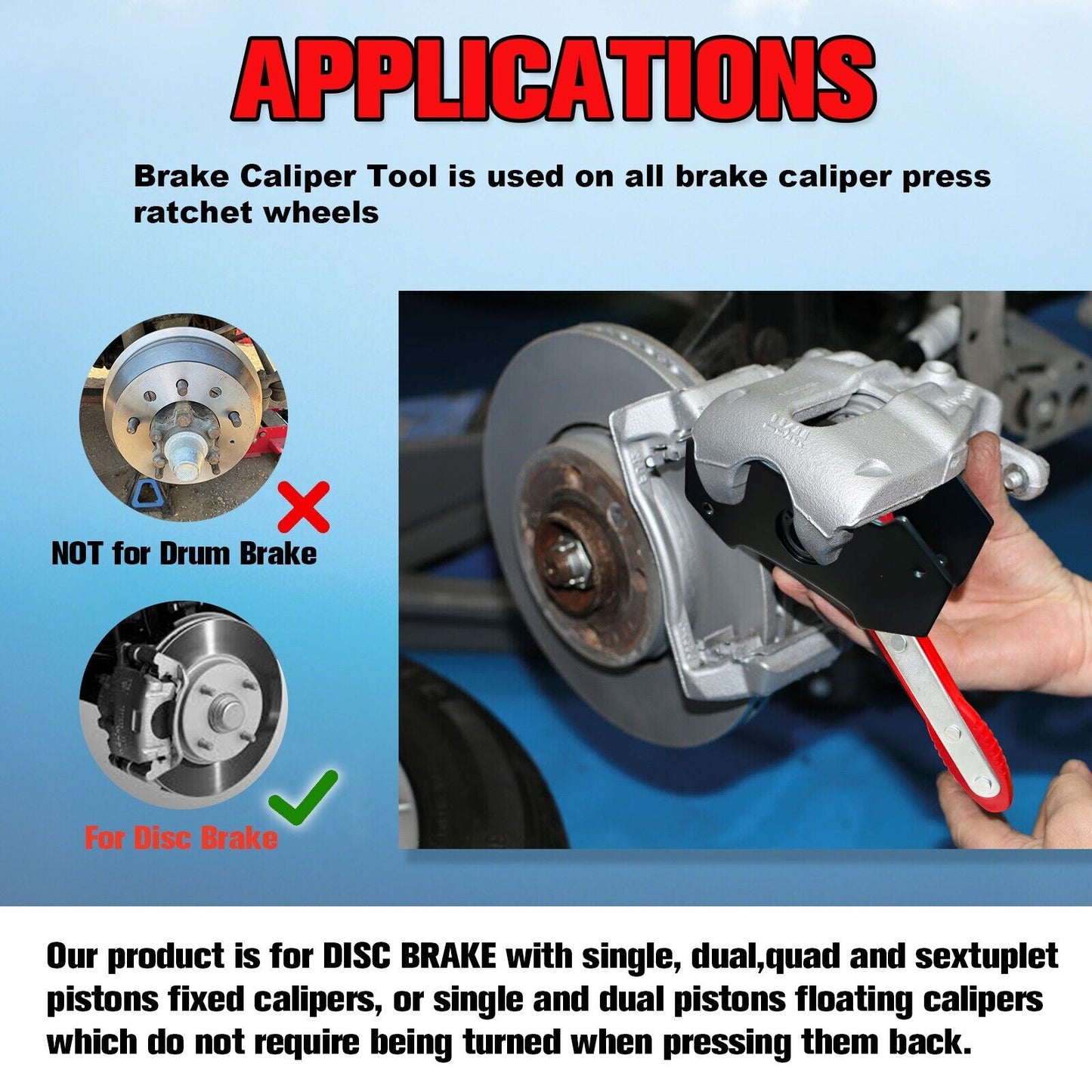 Heavy Duty Tools for Disc Brake Car Compressor Wind Back Tool