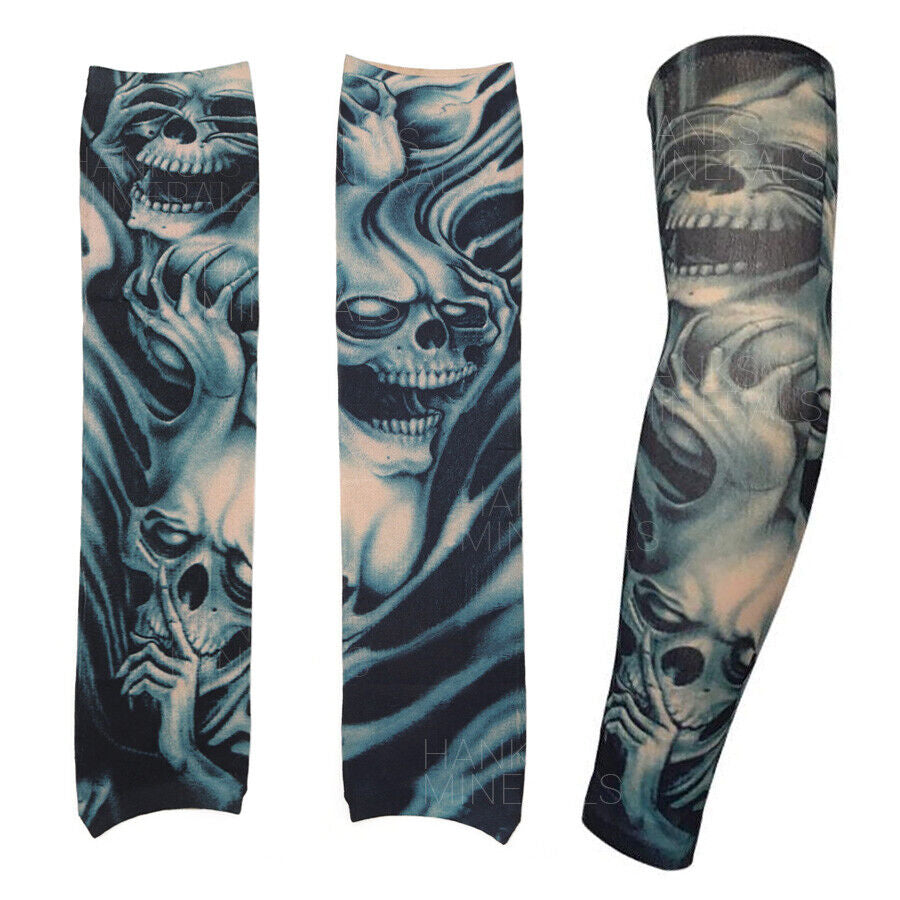 10-Pack Temporary Tattoo Sleeves Body Art Cooling Fake Slip on Arm Sun Protector