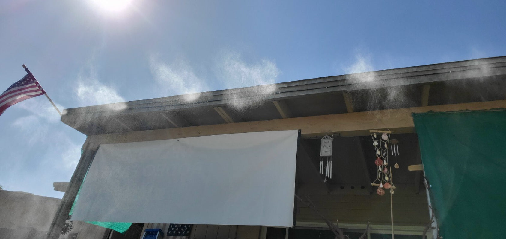 Misting Cooling System 59FT (18M) Misting Line + 20 Brass Mist Nozzles Garden