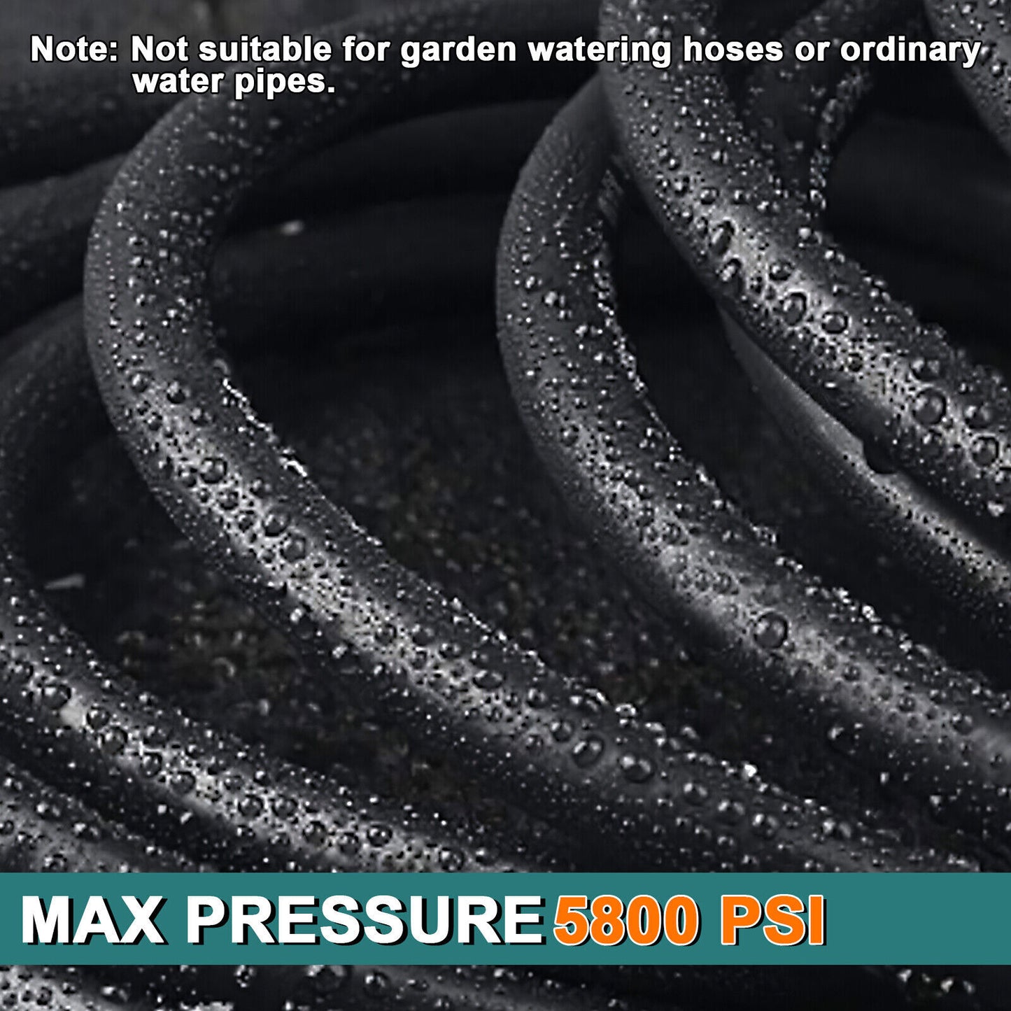 50FT High-Pressure Power Washer Hose – 5800 PSI M22 14mm Extension Replacement Hose for Pressure Washers