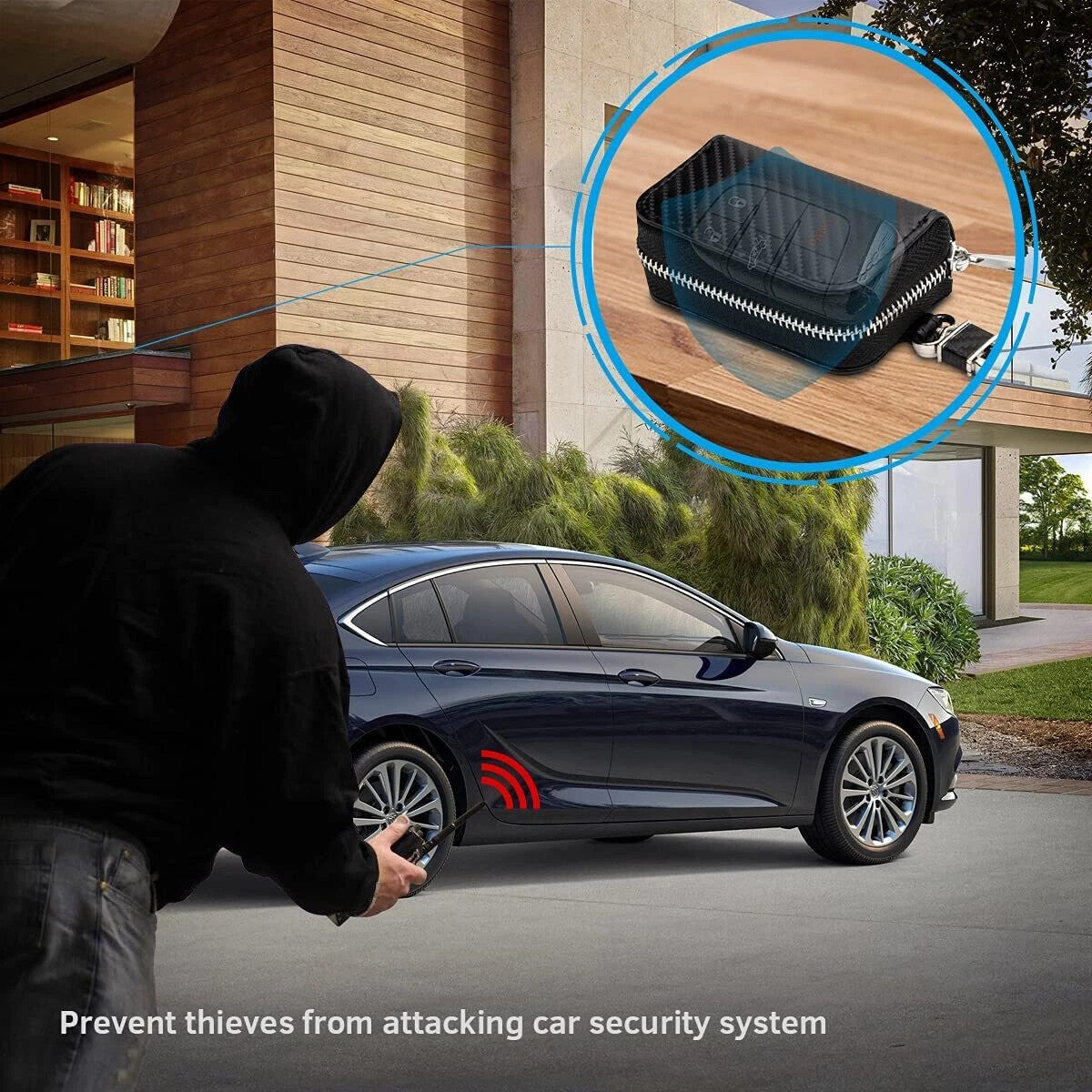 Car Key Case Car key Wallet  Signal Blocker Case Faraday Cage Fob Pouch Keyless RFID Blocking Bag BOX