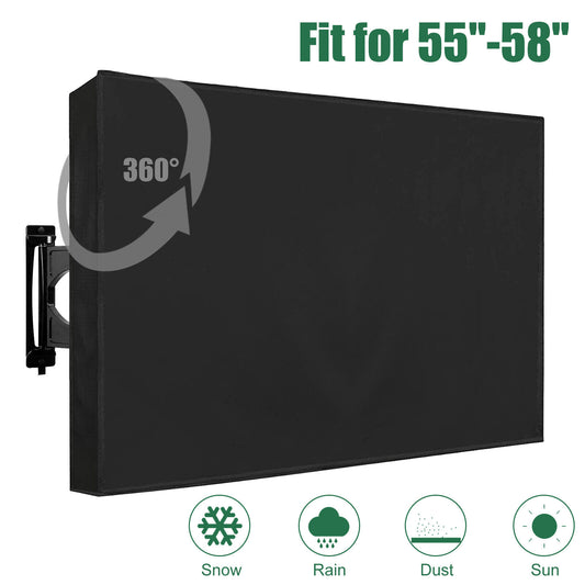 55-58 Inch Outdoor TV Cover Fitted Waterproof Weatherproof Television Protector