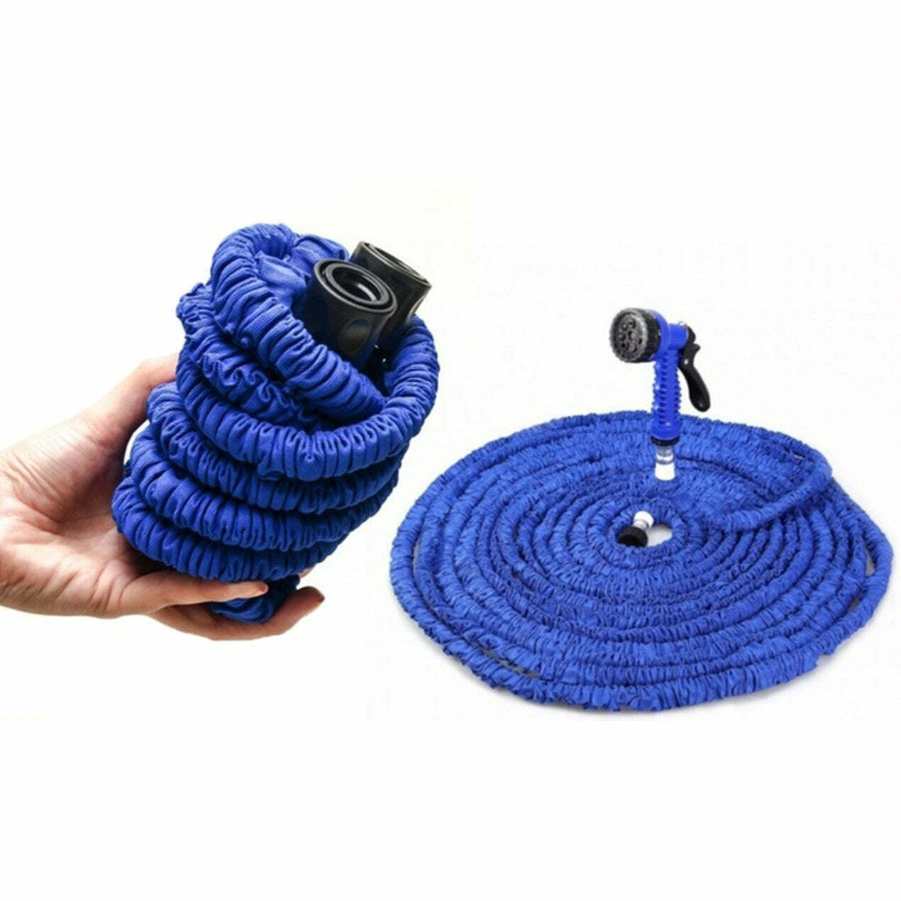 Expanding Expandable Flexible Garden Water Hose W Spray Nozzle 25, 50, 75, 100Ft