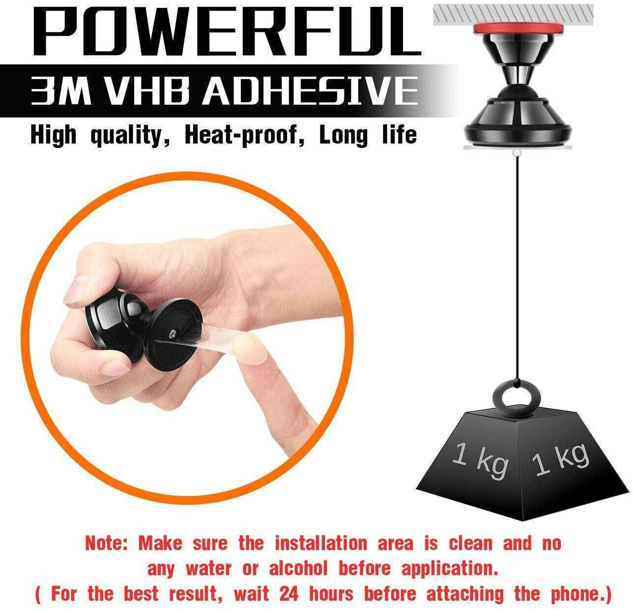 Super Magnetic Car Mount 360 Degree Dashboard Holder for Cell Phone Universal