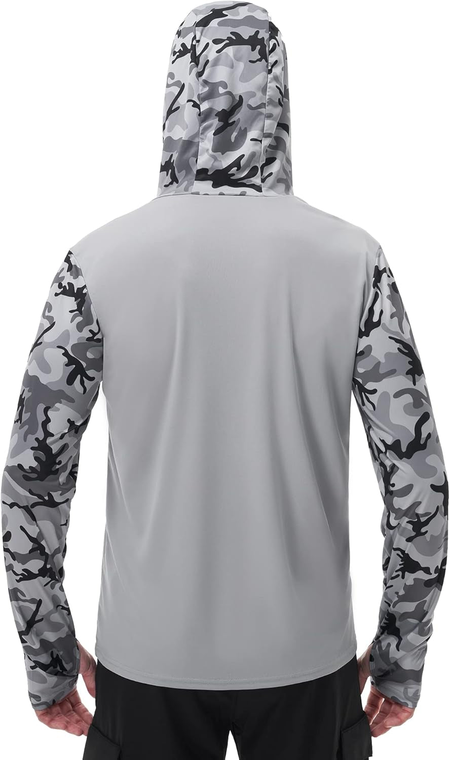 Men'S Performance Fishing Hoodie Shirt - UPF 50+ UV Sun Protection Long Sleeve Shirts with Mesh Face Mask