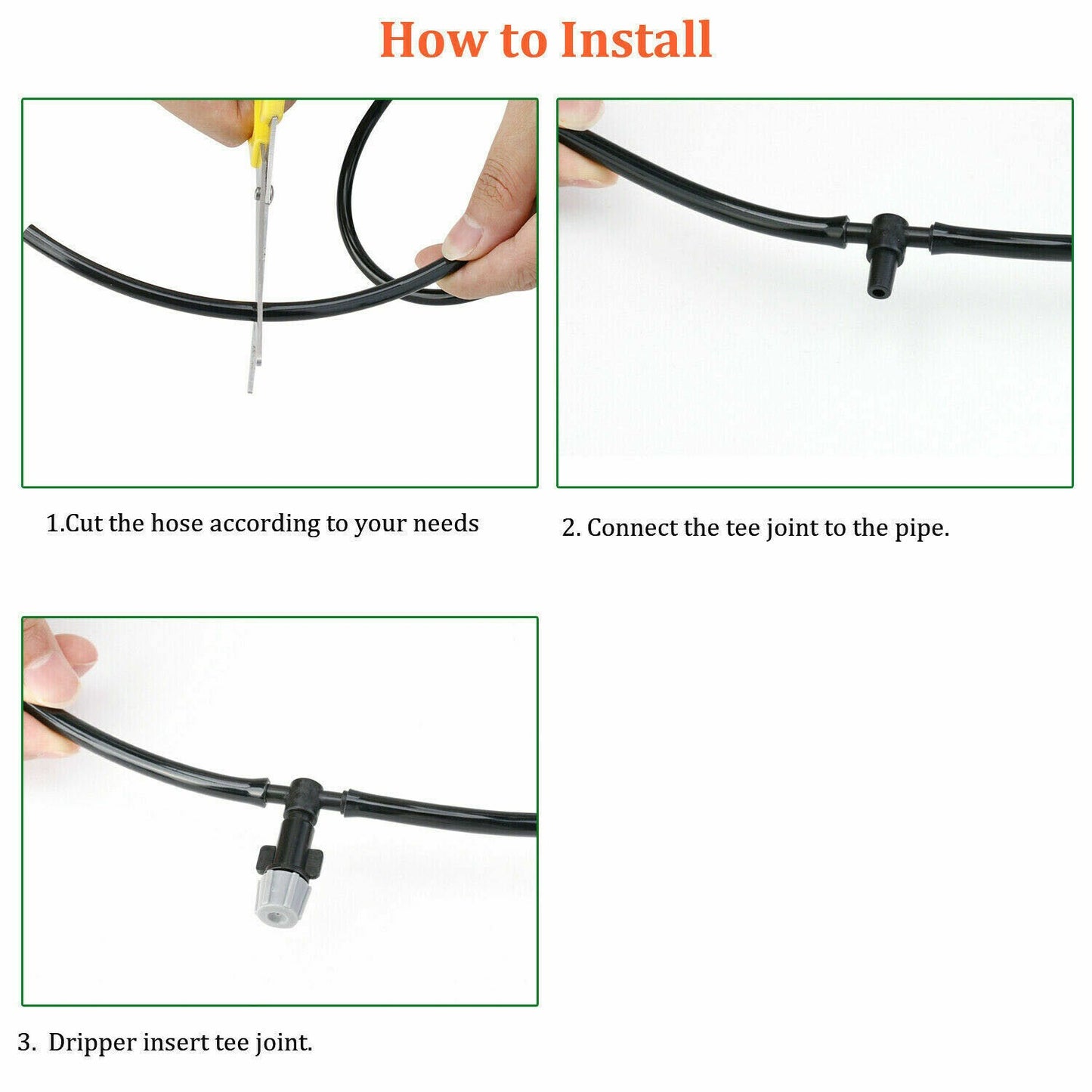 Drip Irrigation System Plant Timer Self Garden Watering Spray Hose Kit 100Ft/30M