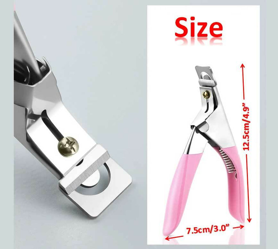 Acrylic False Nail Tip Cutter Clipper Nail Pink with Spring Manicure Tip Cutter
