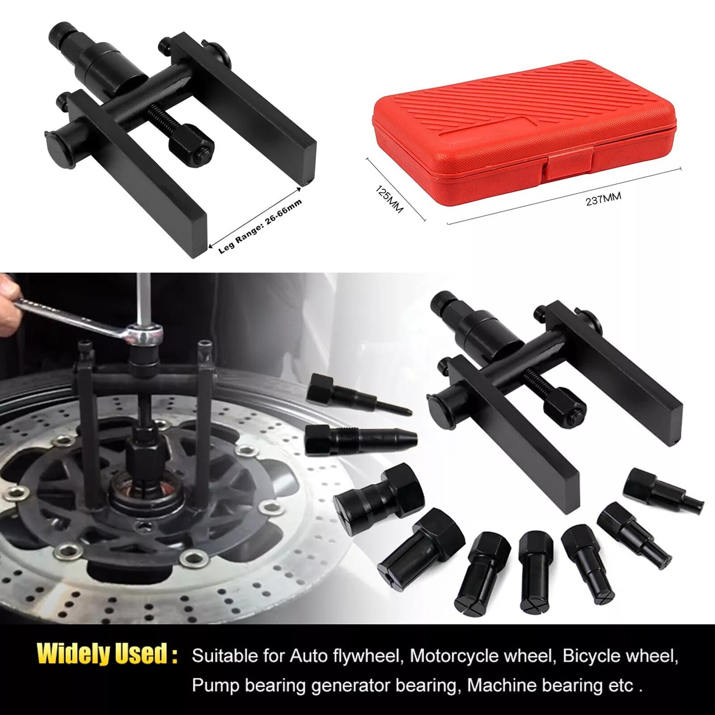 Heavy Duty 8–25mm Blind Hole Bearing Puller Set – Internal Bearing Removal Tool Kit for Motorcycles & ATVs