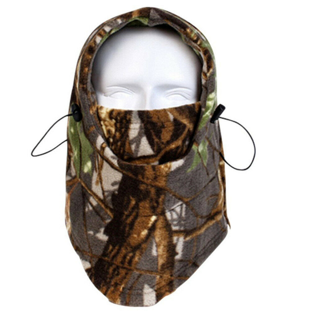 Camo Windproof Fleece Neck Warm Balaclava Ski Full Face Mask for Cold Weather