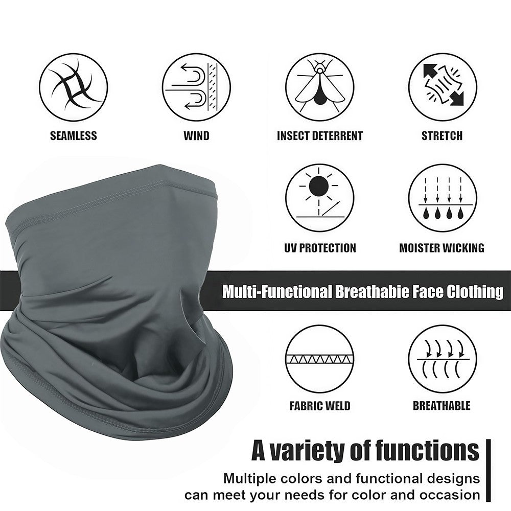 6Pcs Summer UV Protection Cooling Neck Gaiter Face Mask Scarf Breathable Bandana