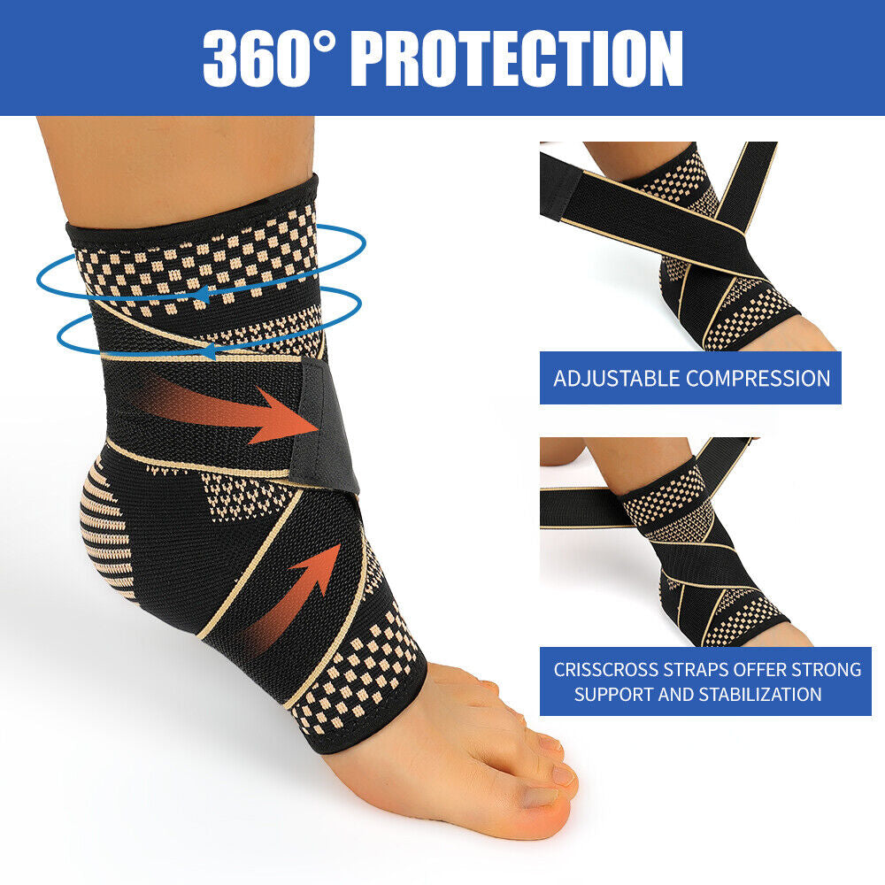 Ankle Foot Sleeves  Adjustable Wrap Foot Sleeves  for Sports Outdoor Sports