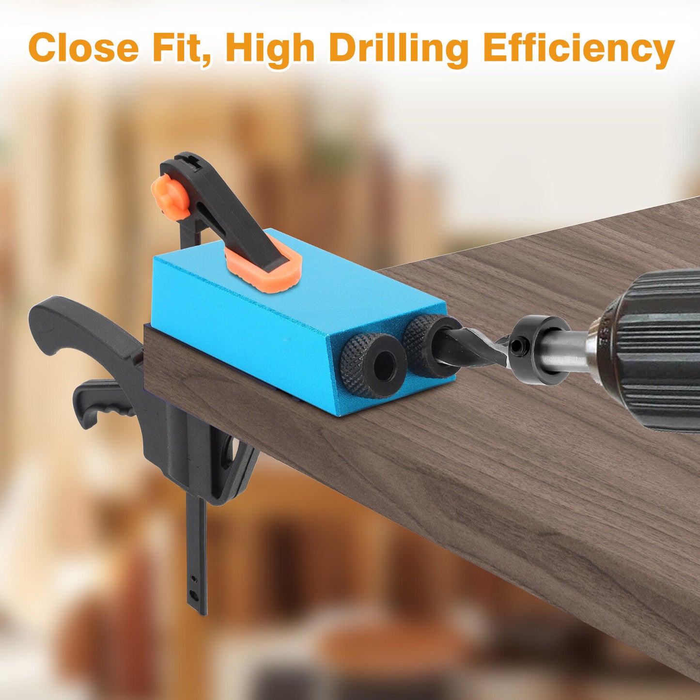 15Pcs Pocket Hole Jig 15 Degree Angle Oblique Hole Locator Dowel Drill Guide Kit