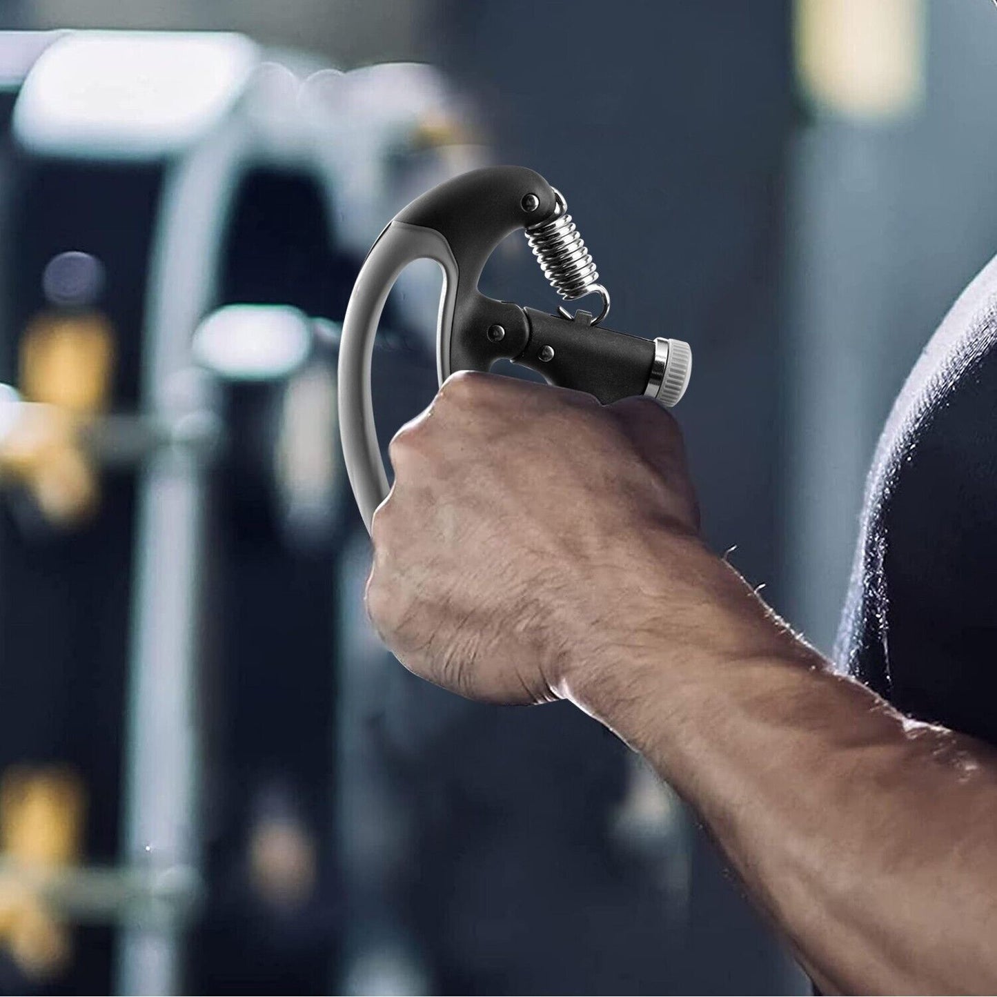 Hand Grip Strength Power Trainer Gripper Strengthener Adjustable Gym Exerciser