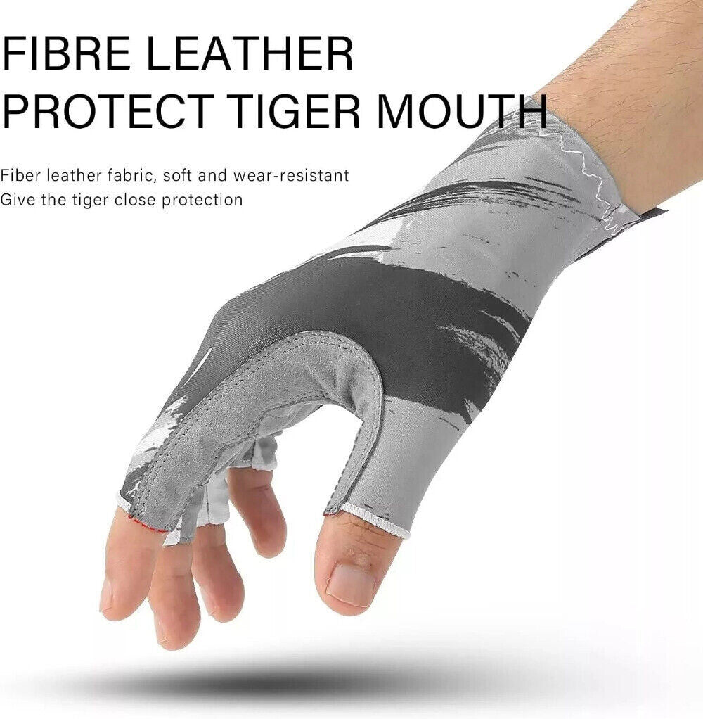  Fishing Gloves UV Sun Protection Gloves Fingerless Gloves for Men Women UPF50+