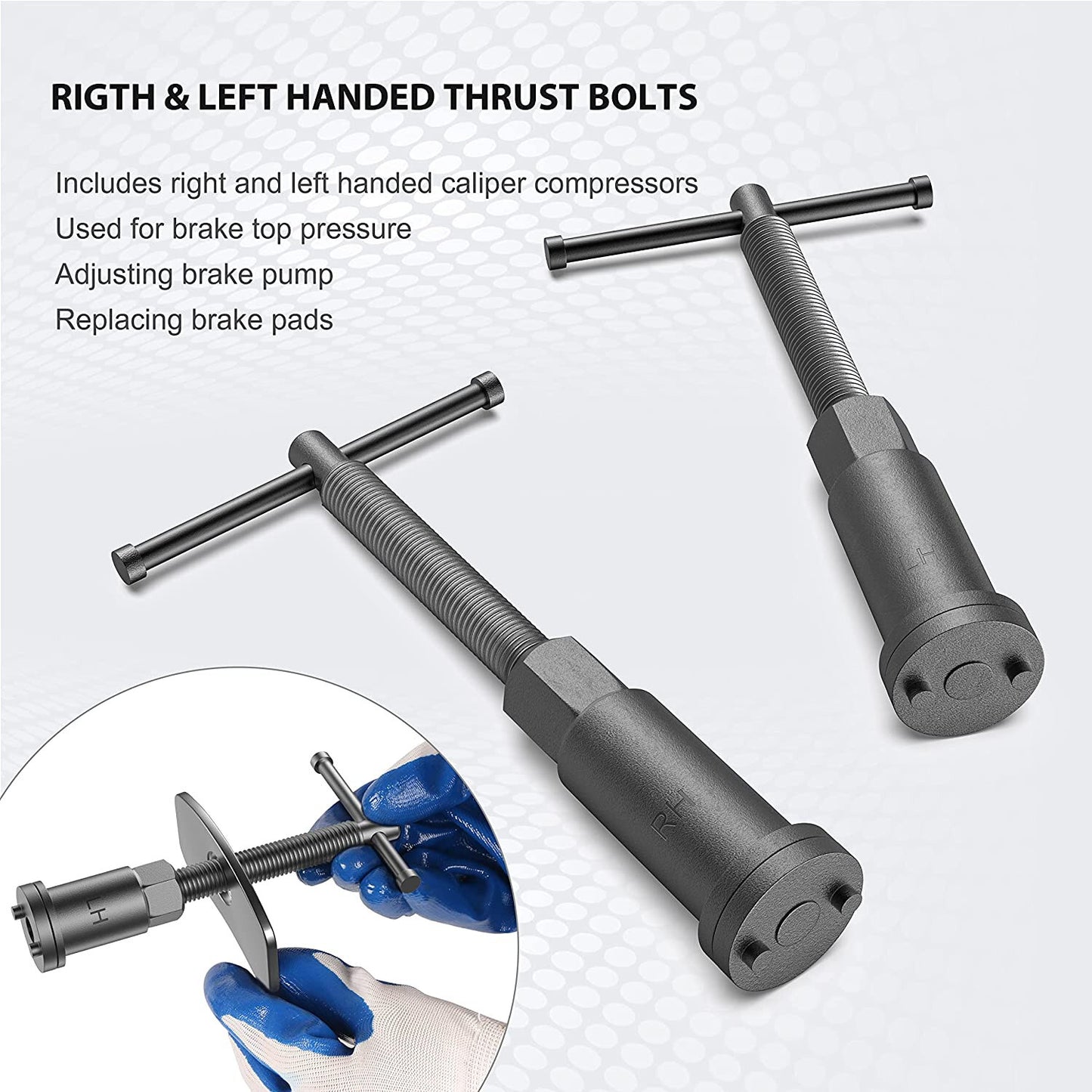 Universal Disc Brake Caliper Brake Piston Wind Back Rewind Hand Tools Total 27PCS