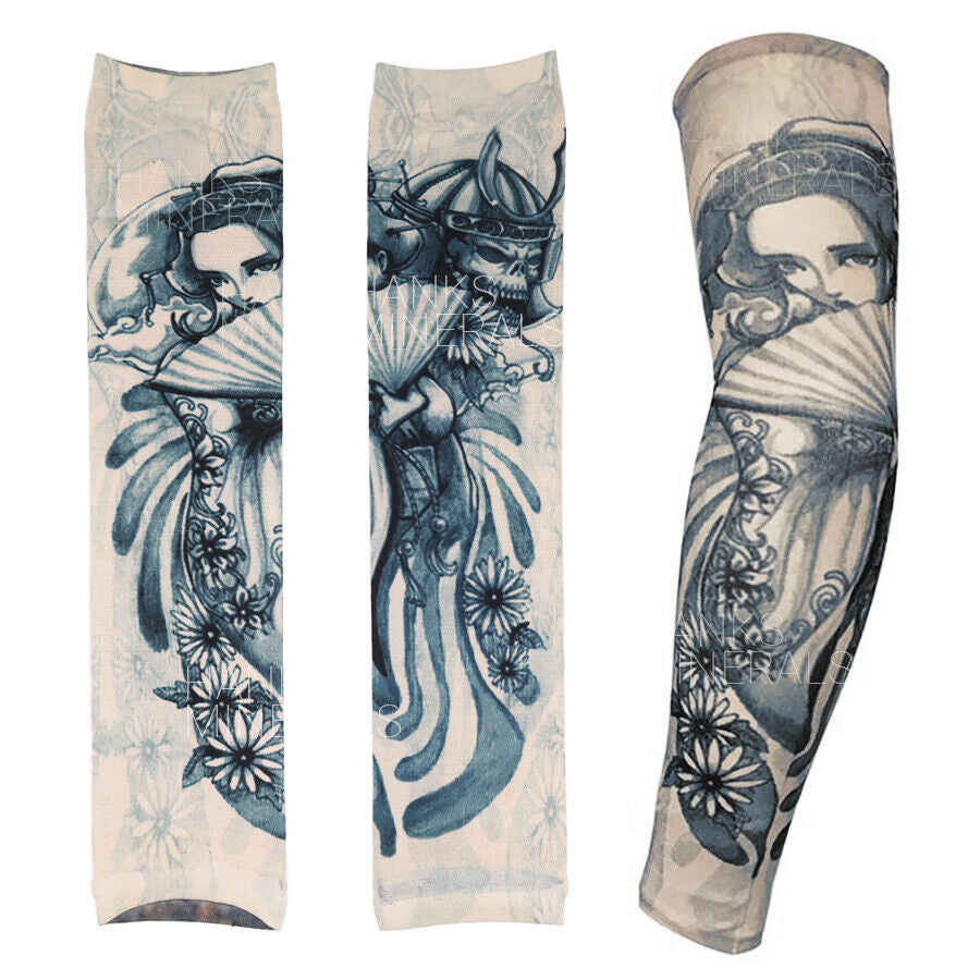 10-Pack Temporary Tattoo Sleeves Body Art Cooling Fake Slip on Arm Sun Protector