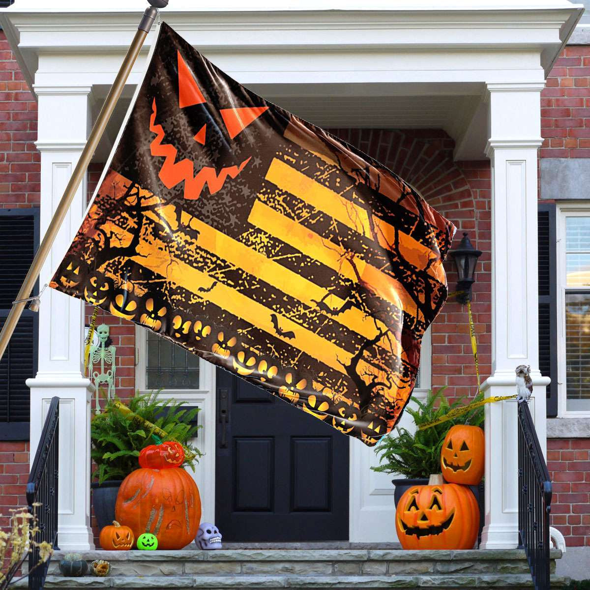 3X5 Ft Scary Halloween Flags American Pumpkin Flag, HALLOWEEN 3X5' FLAG BANNER