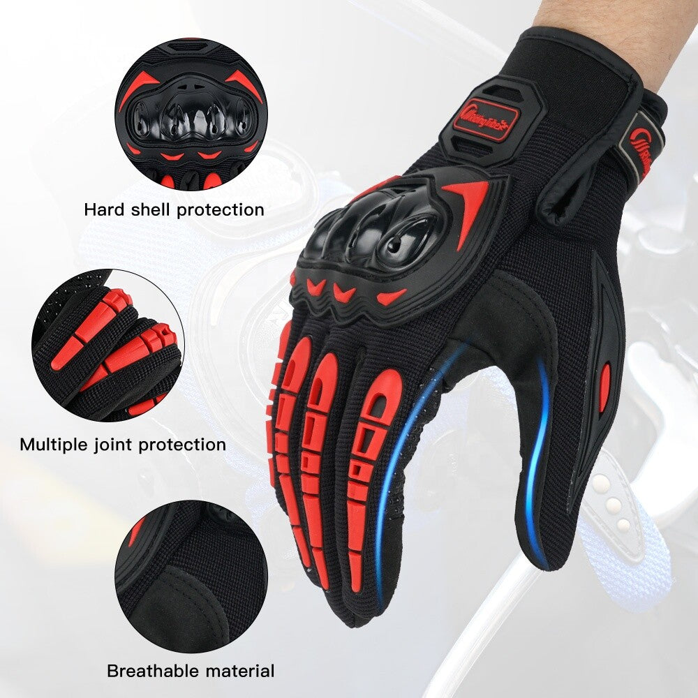Motorcycle Gloves for Men Women Full Finger Touchscreen Motorbike Riding Gloves