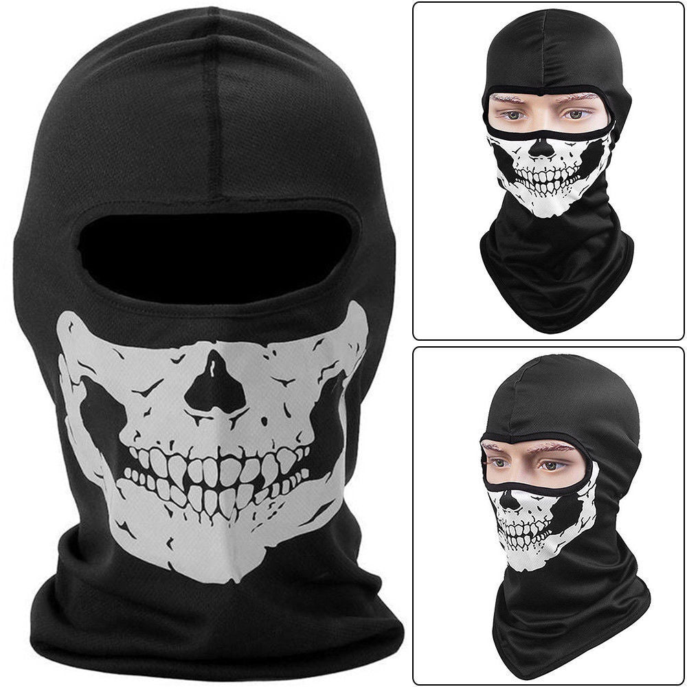 Motorcycle Game Balaclava Hood Ghost Skull Full Face Cover CS Halloween Mask