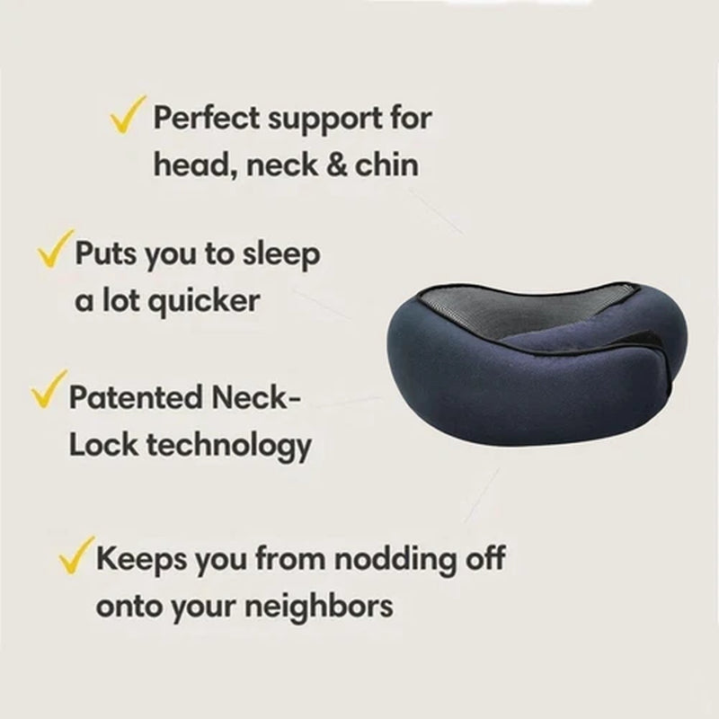 Neck Travel Pillow Memory Foam Neck Pillow Comfort Compact Ergonomic for Travel