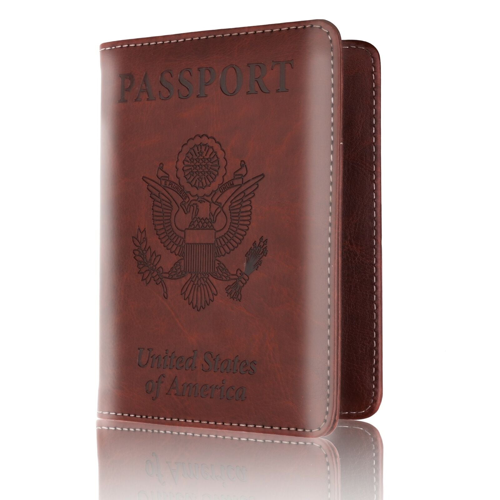 Wallet Holder Slim Leather Travel Passport RFID Blocking ID Card Case Cover 