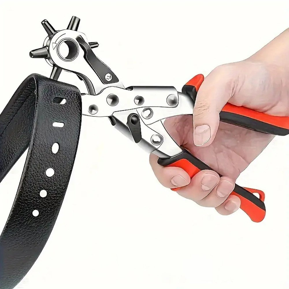 Heavy Duty Leather Hole Punch Tool Multi Size Plier for Belt Collar Strap Fabric