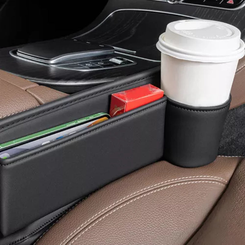 Right Side Car Seat Gap Filler Storage Box Cup Holder Organizer Bag Accessories