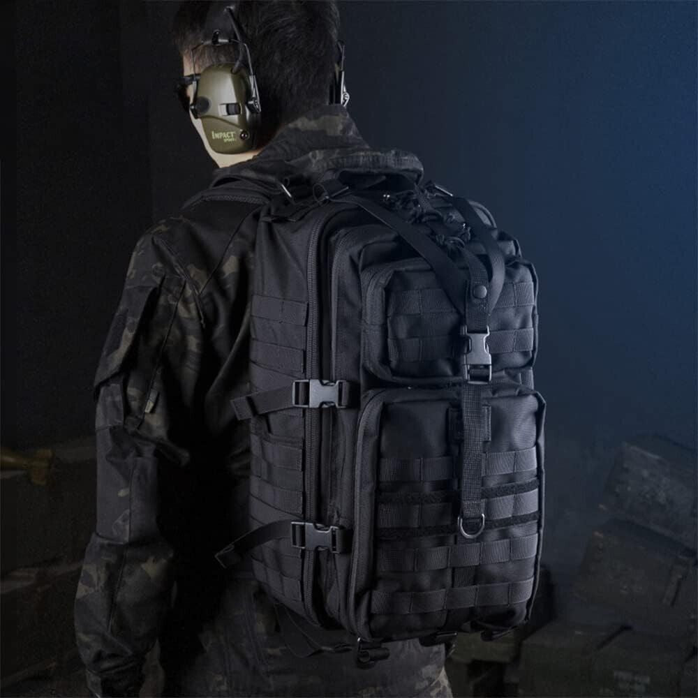 30L Military Tactical Backpack – Durable Black Rucksack for Camping, Hiking & Outdoor Adventures