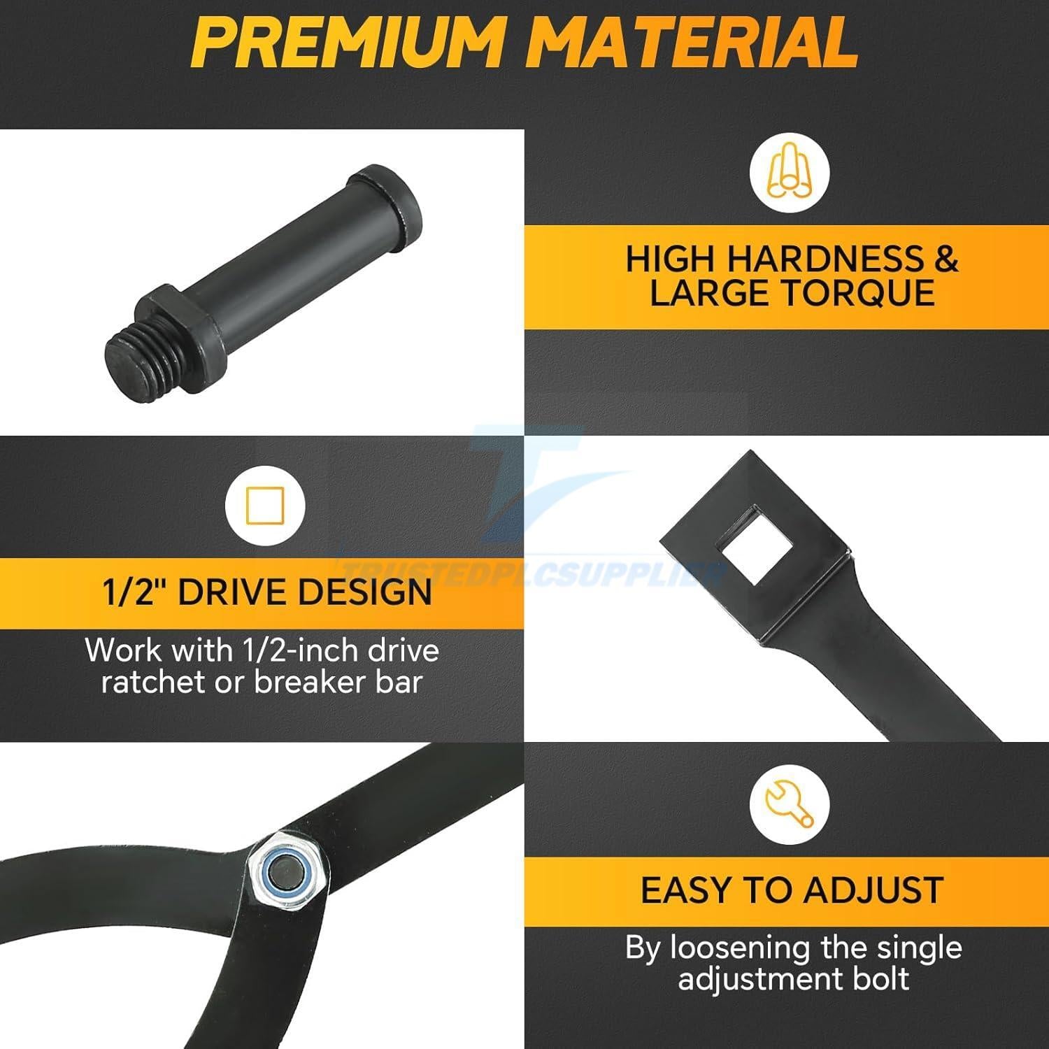 Adjustable Variable Pin Spanner Wrench Tool 1/4In-5In Pulley Puller Remove New