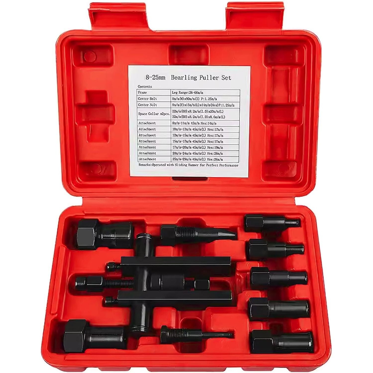Motorcycle Bearing Puller Kit 8-25MM Motorcycle Inner Bearing Disassembly Tool