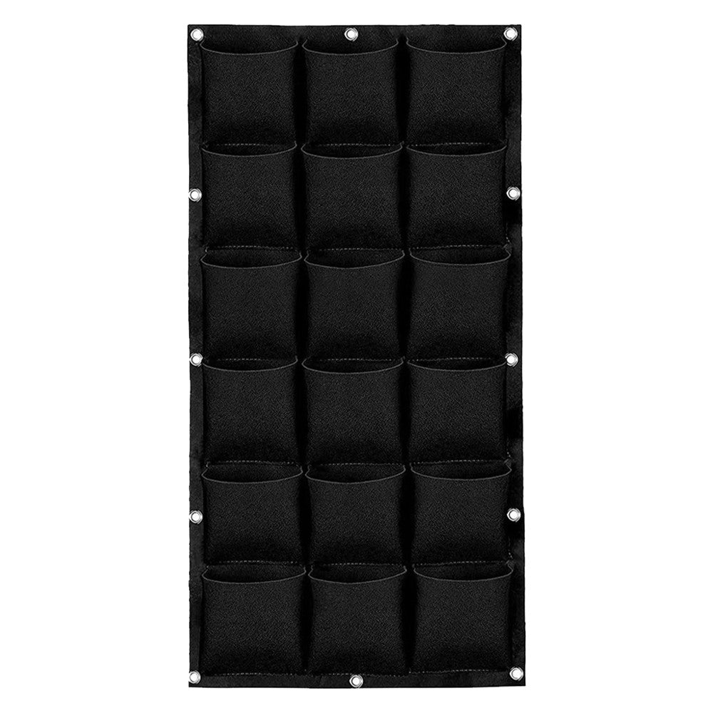 New 18 Pockets Wall Hanging Planting Bags Plant Grow Planter Living Bag Garden
