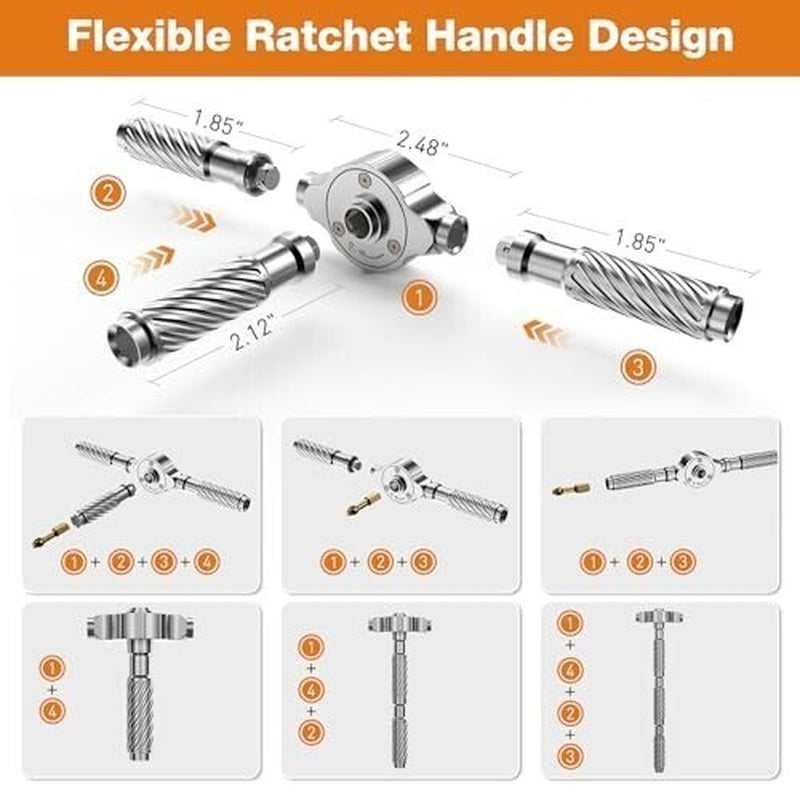 Screwdriver 30 in 1, Magnetic Screwdriver Set with T Ratchet Handle Repair Tool