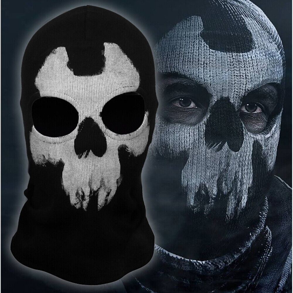 Motorcycle Game Balaclava Hood Ghost Skull Full Face Cover CS Halloween Mask