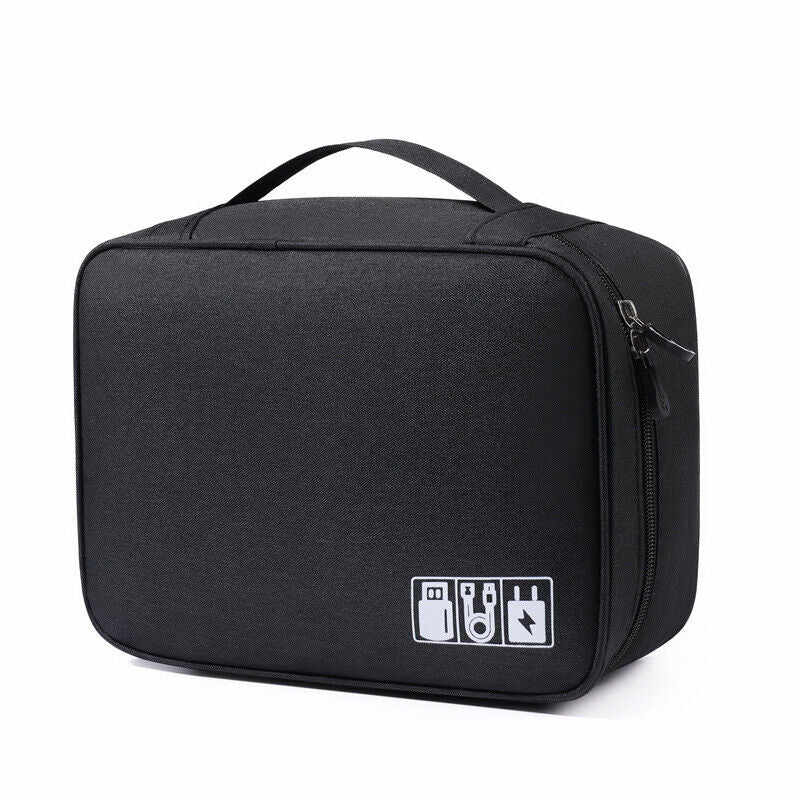 Portable Electronic Organizer Travel Cable Storage Bag Cord Case Accessories 